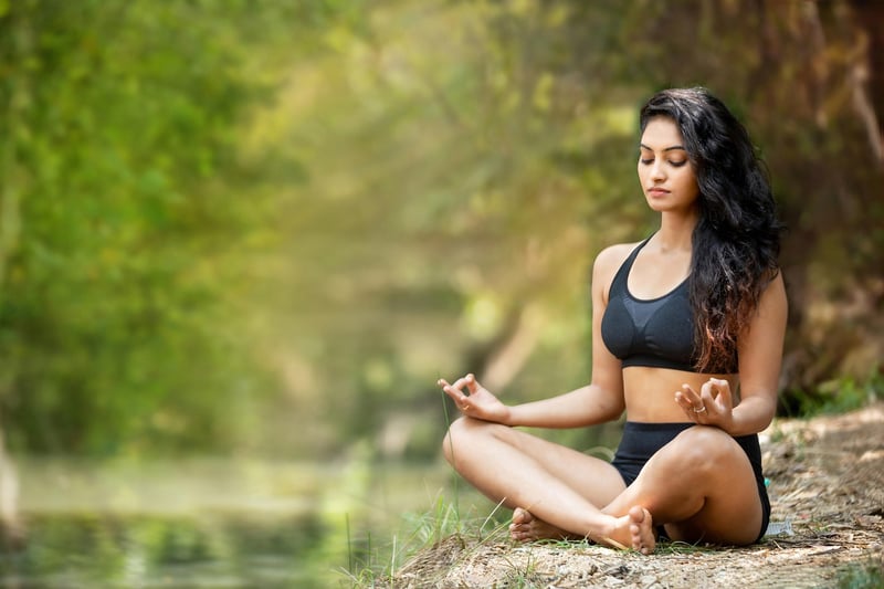 Yoga pose in nature